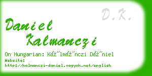 daniel kalmanczi business card